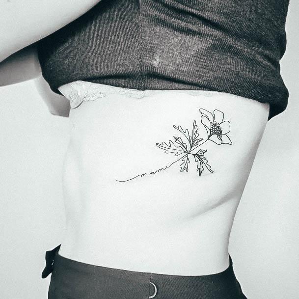 Womens Rib Tattoo Design Ideas