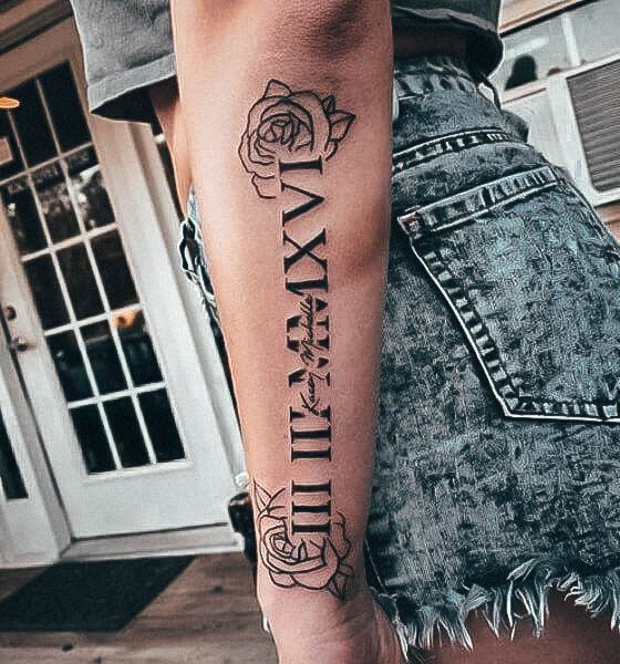 Womens Roman Numeral Super Tattoo Designs