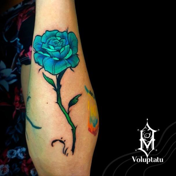 Womens Rose Forearm Tattoo Ideas