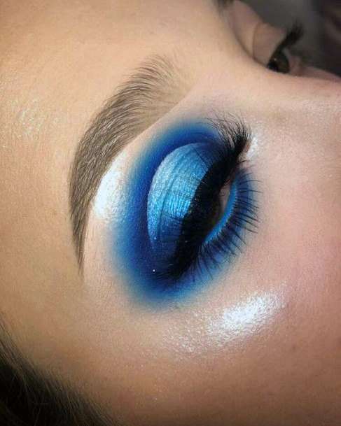 light blue and silver eyeshadow