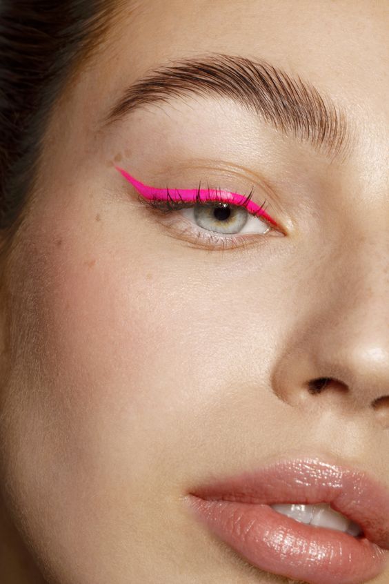 Womens Ruby Pink Eye Makeup Look