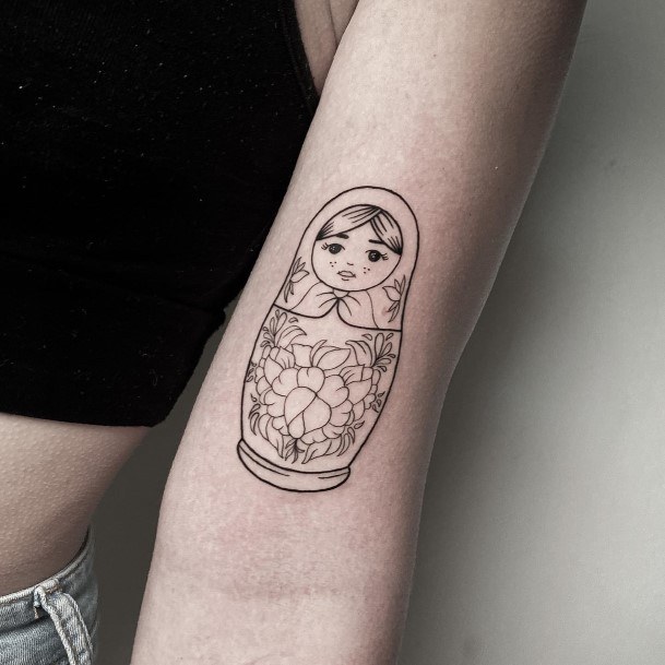 Womens Russian Nesting Doll Matryoshka Girly Tattoo Designs