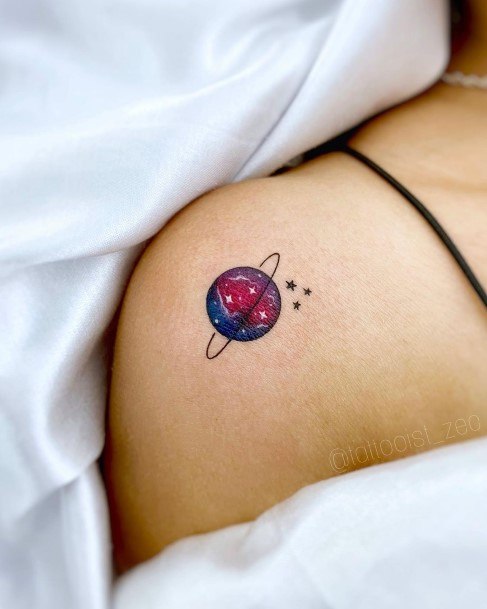 Womens Saturn Tattoo Ideas