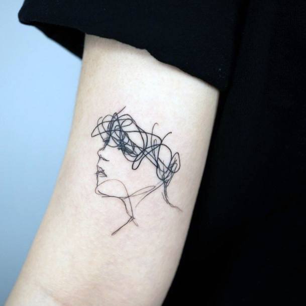 Womens Scribble Tattoo Design Ideas