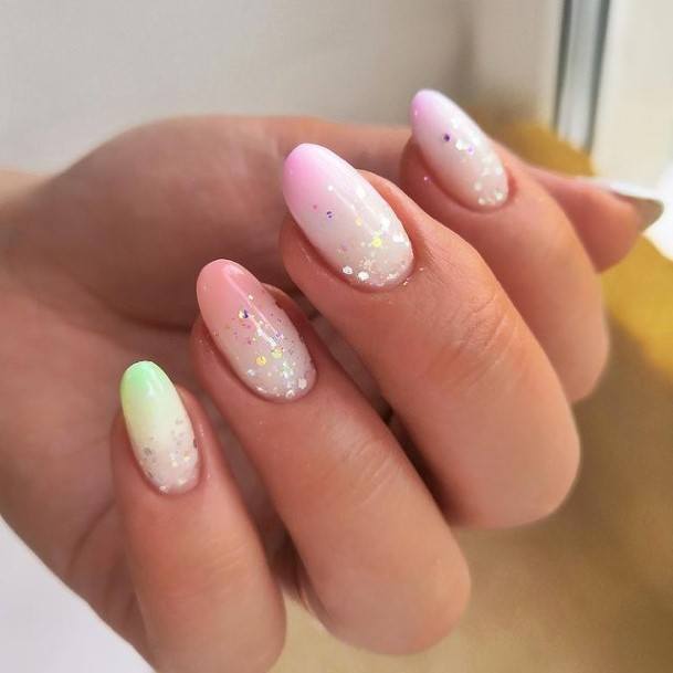 Womens Short Pink And White Girly Nail Designs