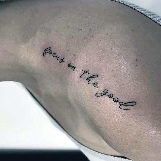 Womens Shoulder Quote Tattoo