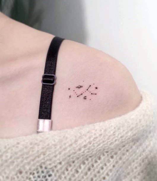 Womens Shoulder Small Cute Tattoo Art