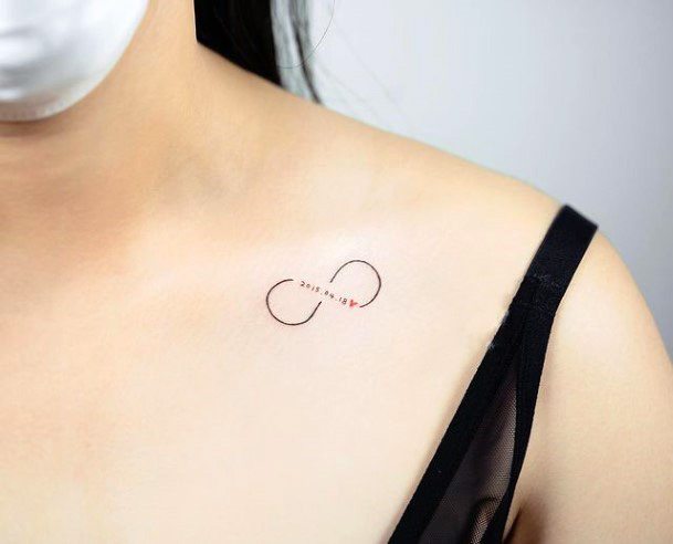 Womens Shoulders Adorable Infinity Tattoo