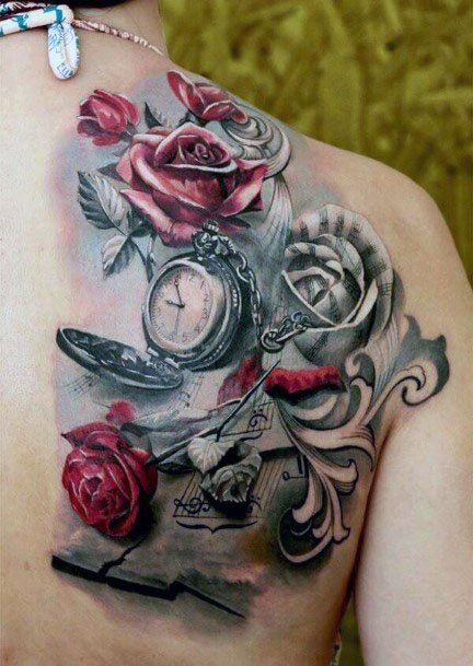 Womens Shoulders Fab 3D Tattoo