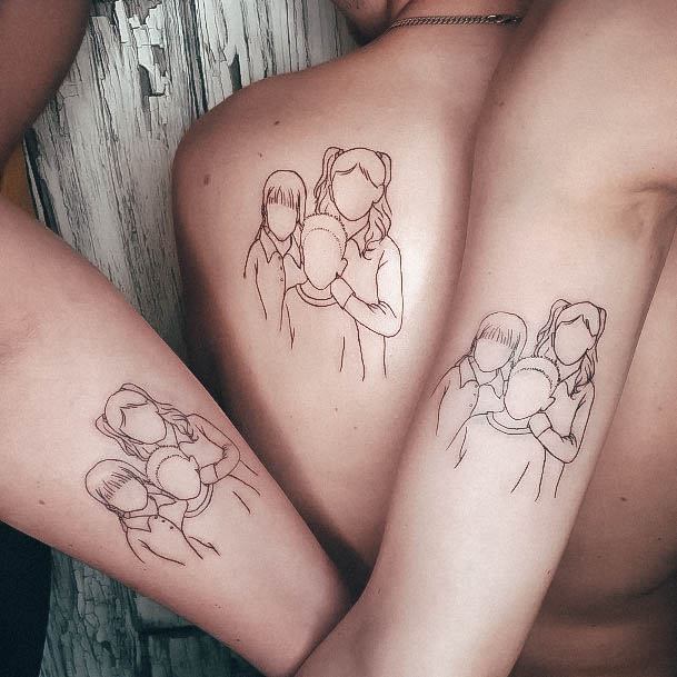 Womens Sibling Good Looking Tattoos