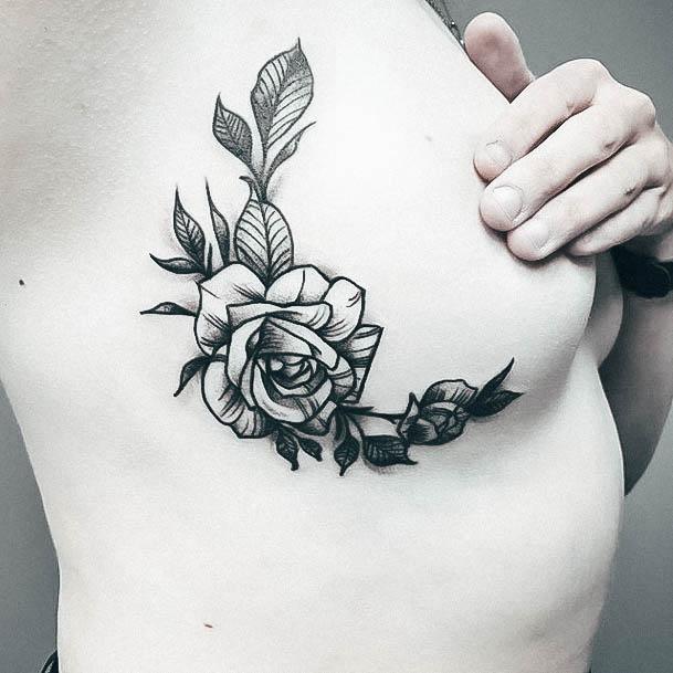 Womens Side Boob Super Tattoo Designs