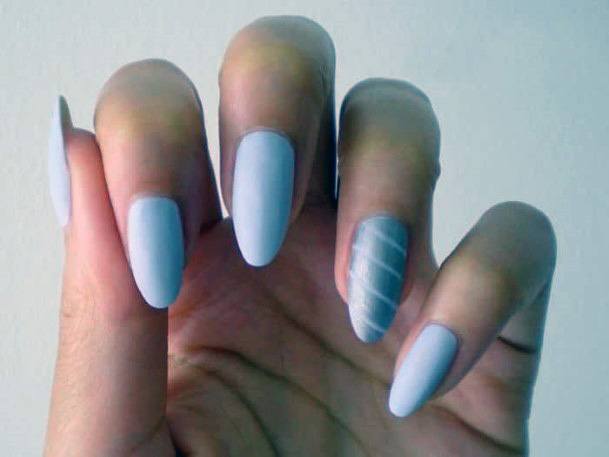 Womens Simple Almond Shaped Nail Ideas