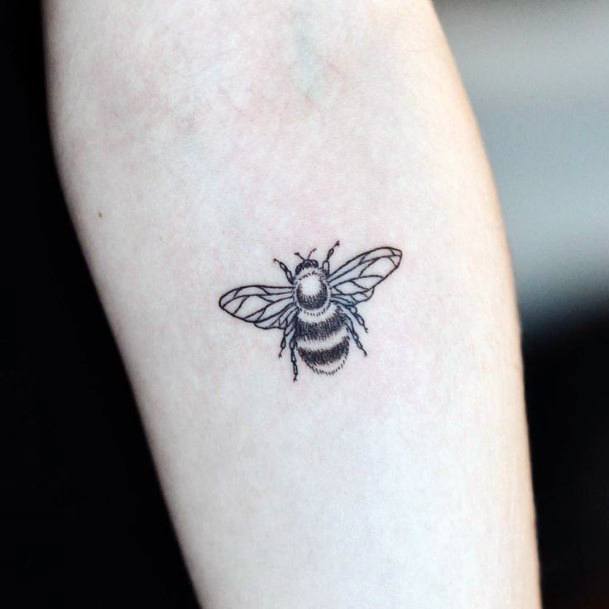 Womens Simple Bee Tattoo