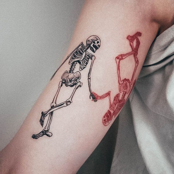 Womens Skeleton Girly Tattoo Designs