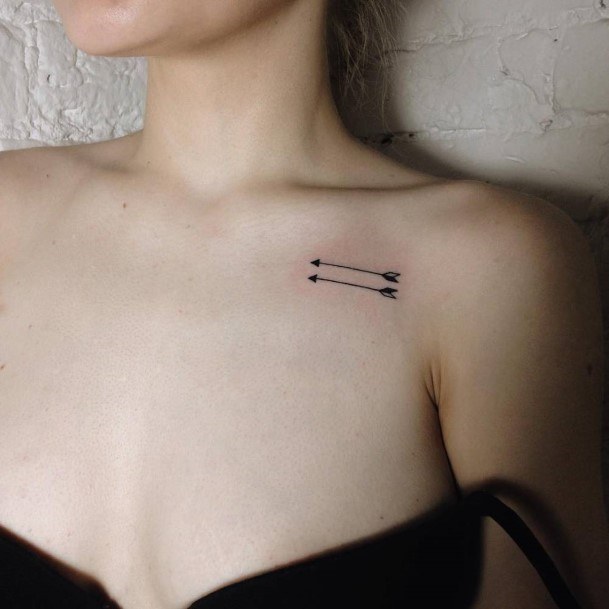 Womens Small Arrow Tattoo On Shoulders