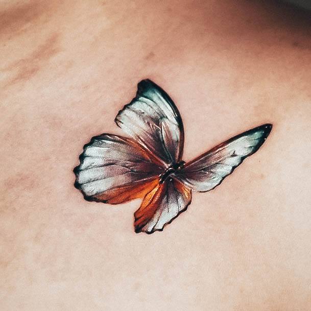 Womens Small Butterfly Girly Tattoo Designs