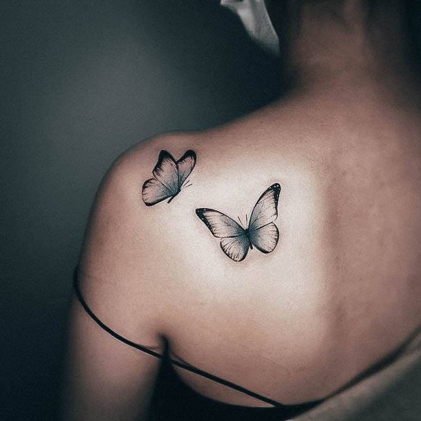 Womens Small Butterfly Tattoo Design Ideas