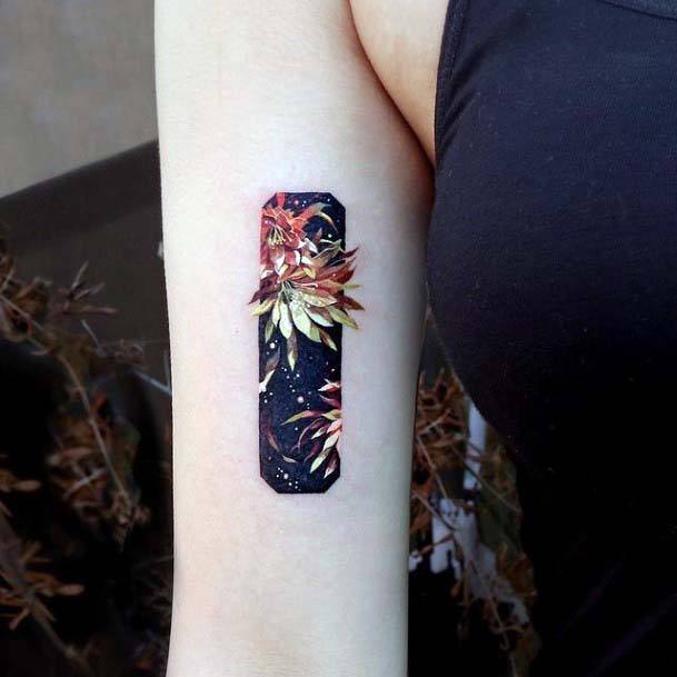 Womens Small Cute Black And Red Tribal Tattoo Arms