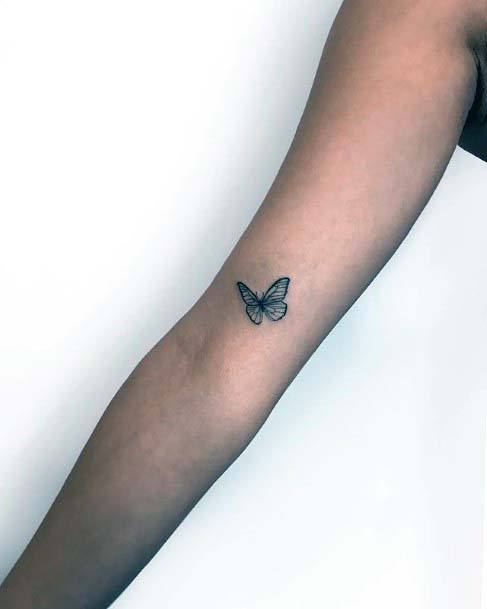 Womens Small Cute Butterfly Tattoo On Arms