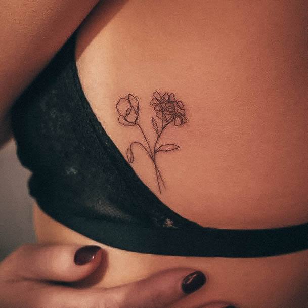 Womens Small Flower Good Looking Tattoos