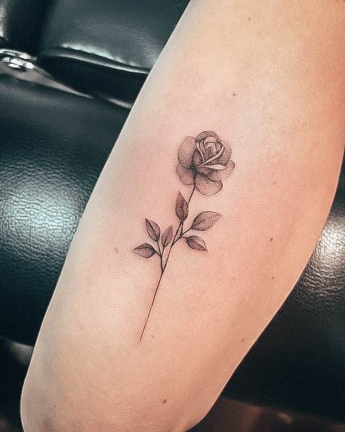 Womens Small Rose Girly Tattoo Designs