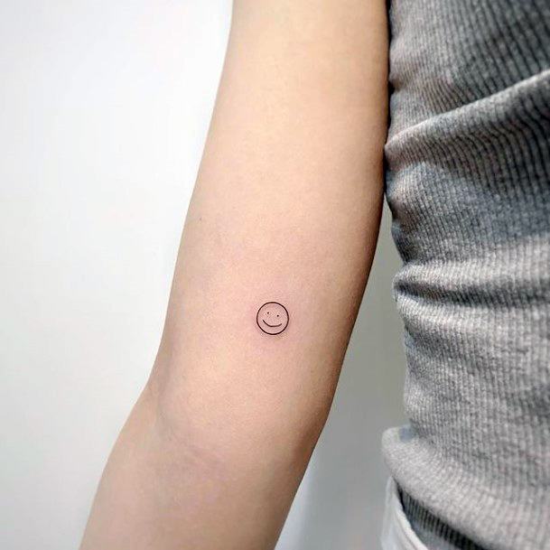 Womens Smiley Face Good Looking Tattoos