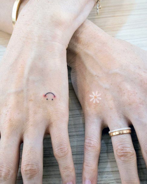 Womens Smiley Face Super Tattoo Designs