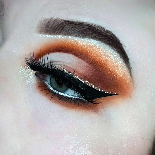 Womens Smudged Orange Cool Eyeshadow Women