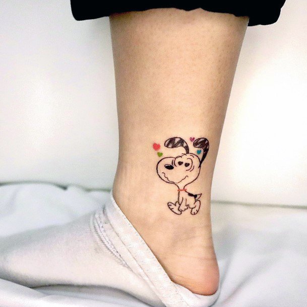 Top 100 Best Snoopy Tattoos For Women - Peanuts Design Ideas