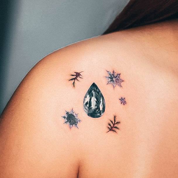 Womens Snowflake Tattoo Design Ideas