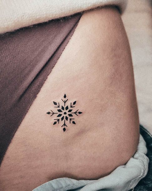 Womens Snowflake Tattoo Styles