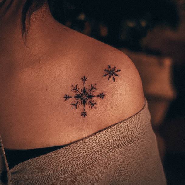 Womens Snowflakely Snowflake Tattoo Ideas