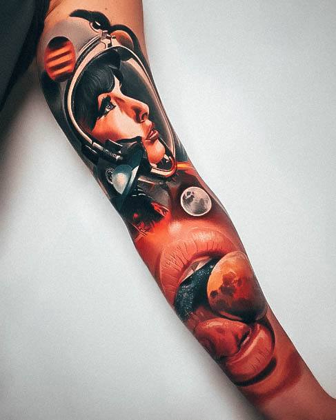 Womens Space Good Looking Tattoos