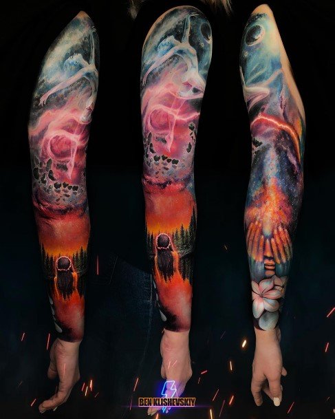 Womens Space Super Tattoo Designs