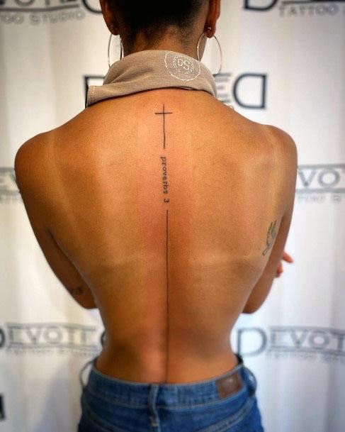 Womens Spine Tattoo