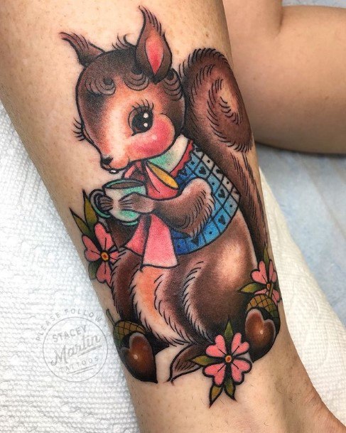 Womens Squirrel Super Tattoo Designs