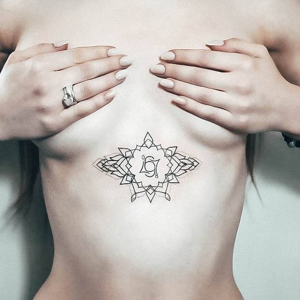 Womens Sternum Super Tattoo Designs