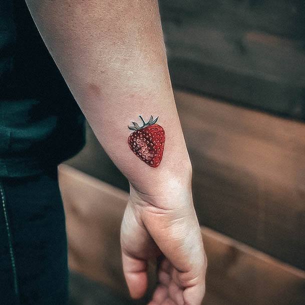 Womens Strawberry Designs For Tattoos