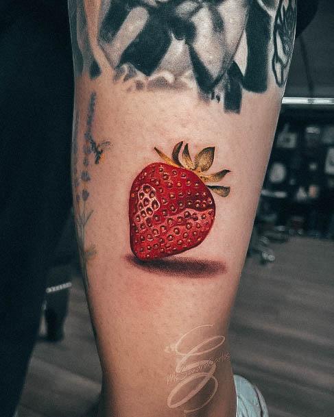 Womens Strawberry Tattoo Looks