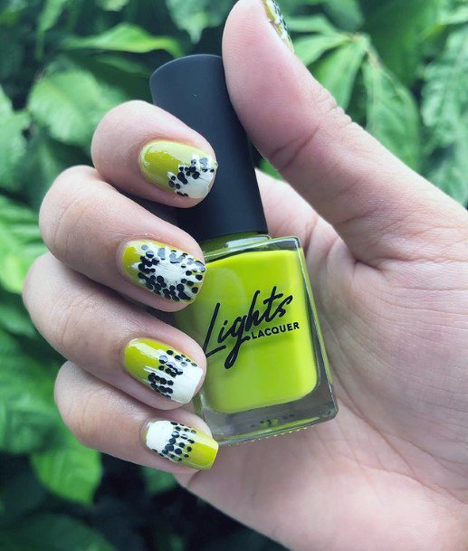 Womens Succulent Kiwi Nails