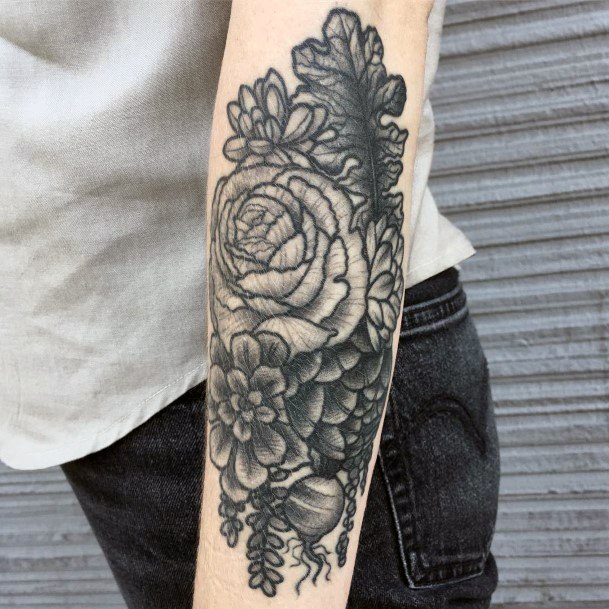 Womens Succulent Tattoo Design Ideas