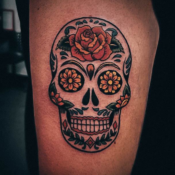 Womens Sugar Skull Good Looking Tattoos