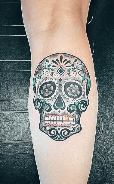 Womens Sugar Skull Super Tattoo Designs