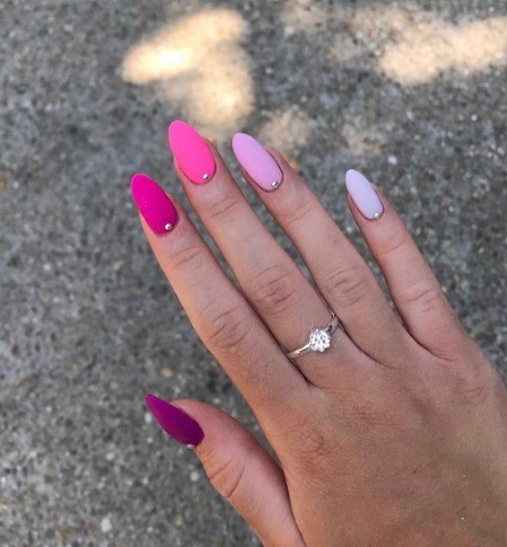 Womens Summer Matte Nails