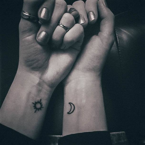 Womens Sun And Moon Tattoo Design Ideas