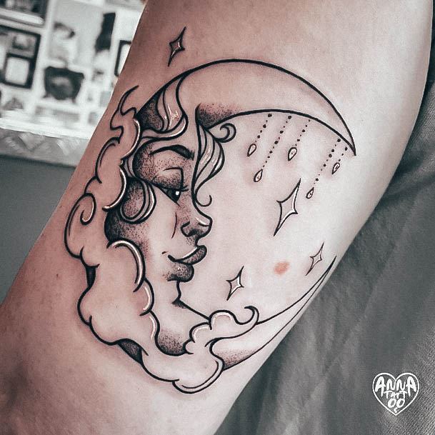 Womens Sun And Moon Tattoos