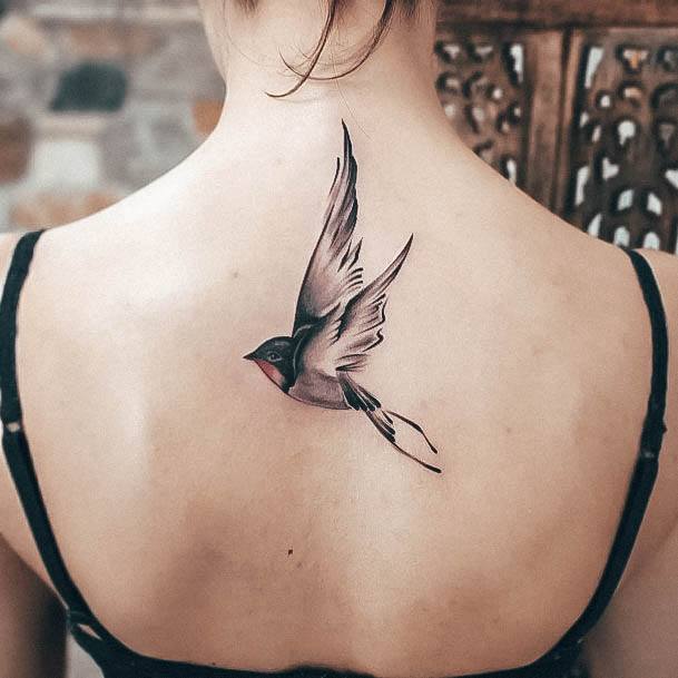 Womens Swallow Girly Tattoo Designs