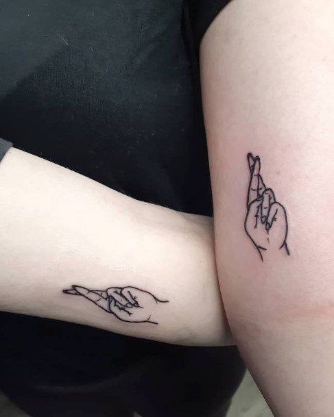 Womens Symbolic Best Friend Tattoo Arms