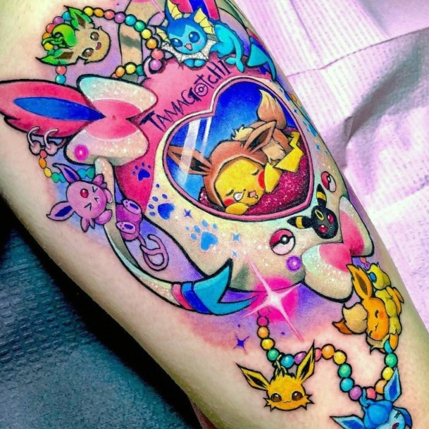 Womens Tamagotchi Tattoo Ideas