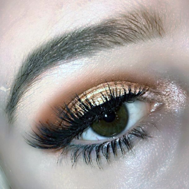 Womens Tantalizing Gold And Brown Eyeshadow